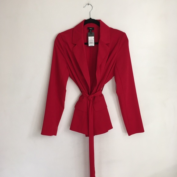 MOSSIMO RED BLAZER WORK OFFICE CHIC WHOWHATWEAR - Picture 2 of 6